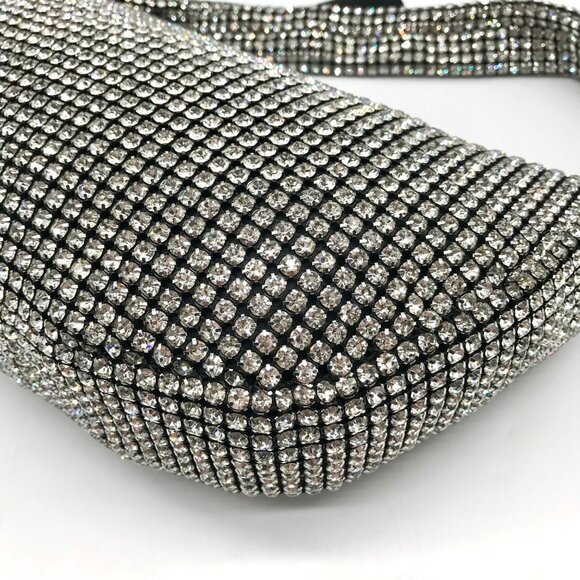 I.N.C. International Concepts Black Diamond Mesh Hobo Bag - Picture 8 of 11